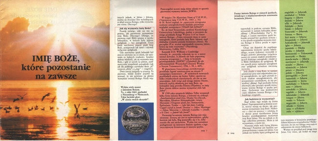 Imię Boże, które pozostanie na zawsze. Watchtower (Strażnica) Bible And Tract Society Of New York, INC.