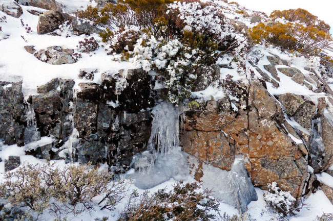 A frozen waterfall