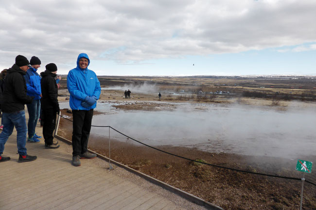 A geyser in Haukadalur Valley