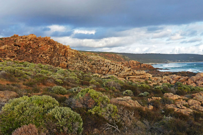 The headland behind the spa