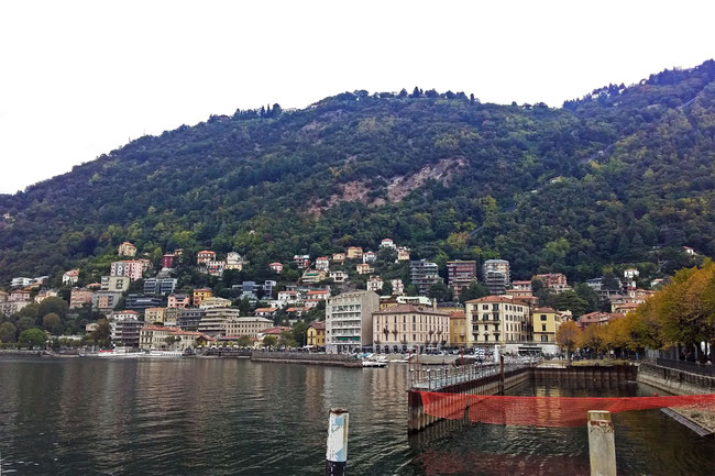 Como on the lake in Como, Italy