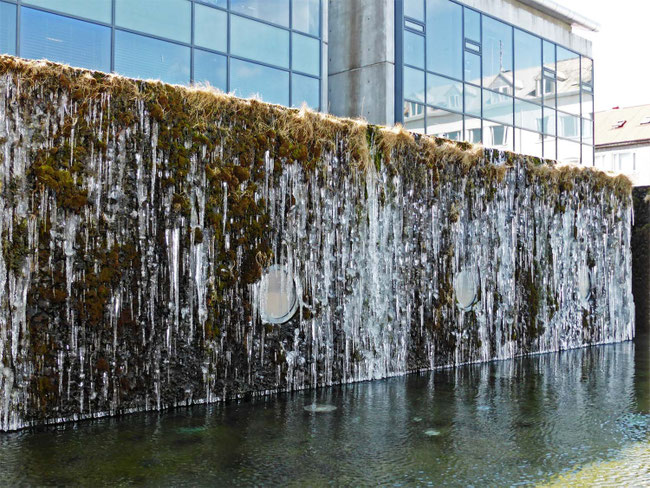 Reykjavík City Hall waterfall
