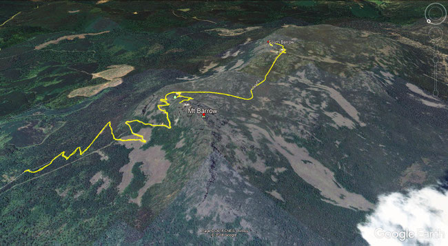 Google Earth view of the walk
