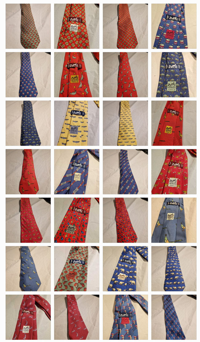 HERMES silk ties 