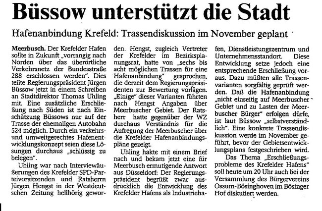 Quelle: Westdeutsche Zeitung vom 11.09.1997