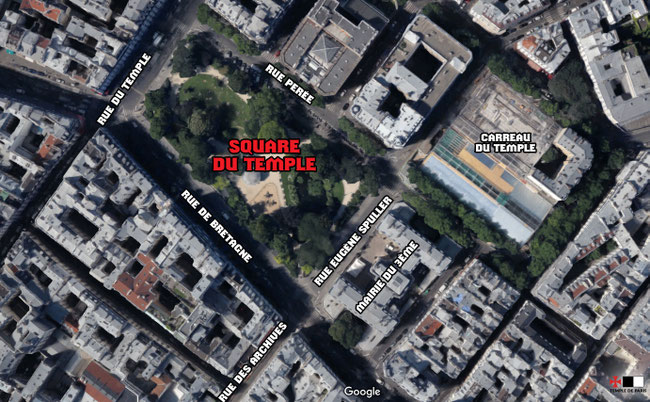 Le square du Temple, une empreinte mémorielle dans l'Histoire du quartier.
