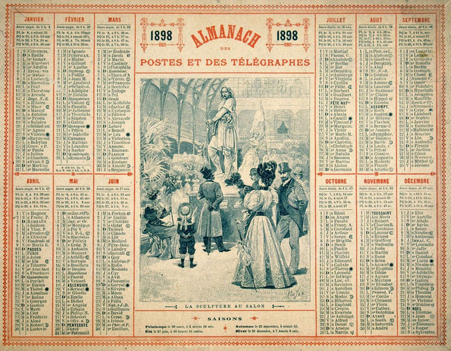 Almanach des Postes et des Télégraphes 1898. Temple de Paris