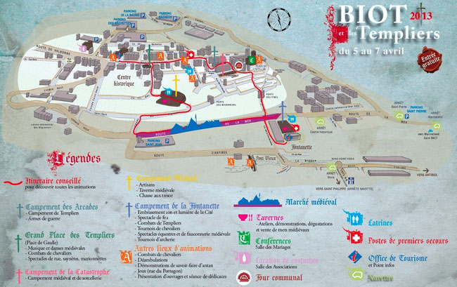 Plan animations Biot et les Templiers 2013