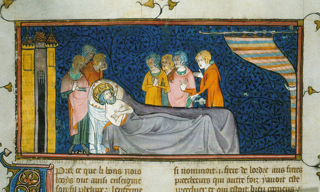 Saint Louis sur son lit de mort.