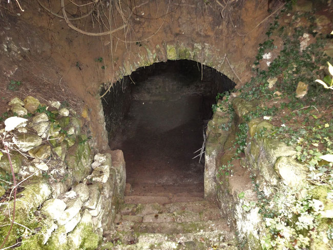 Entrée de la cave de la maison de Fourches