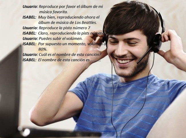 Sessión con el sistema Asistente Virtual Isabel