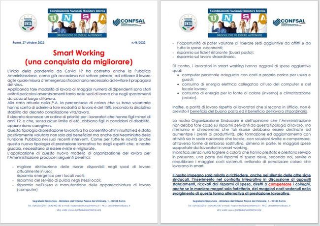 immagine volantino smart workinkg coordinamento interno