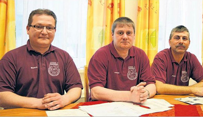 Das ist der Vorstand des Jugend- und Feuerwehrfördervereins Gunsleben: Markus Buchholz, Vorsitzender Andreas Gäbel und Andreas Kasper (v.li.).