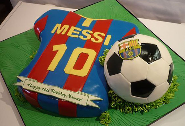 pastel de cumpleaños futbol