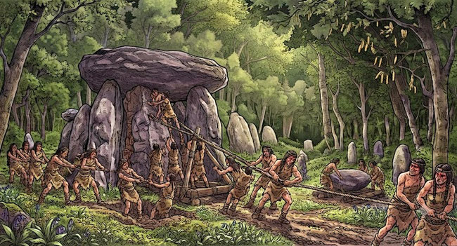 dolmen-roche-aux-fees-dictee-cm1-construction