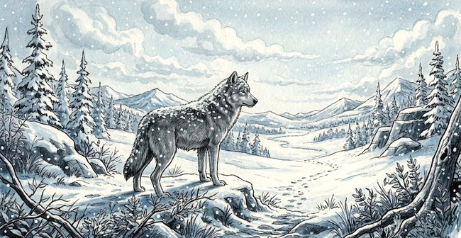 le-loup-expose-cm1-hiver