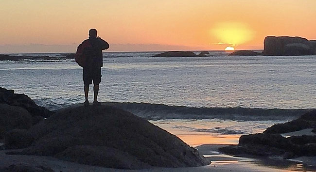 Bild: Sonnenuntergang am Clifton Beach