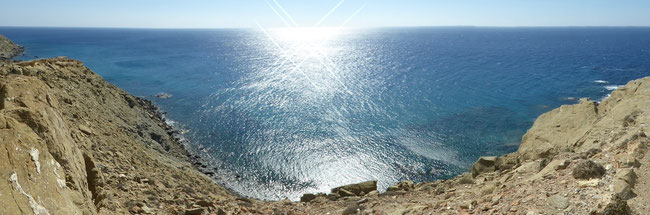 Bild: Prasonisi teilt das Meer ins Mittelmeer und das Ägäische Meer im Süden der Insel Rhodos