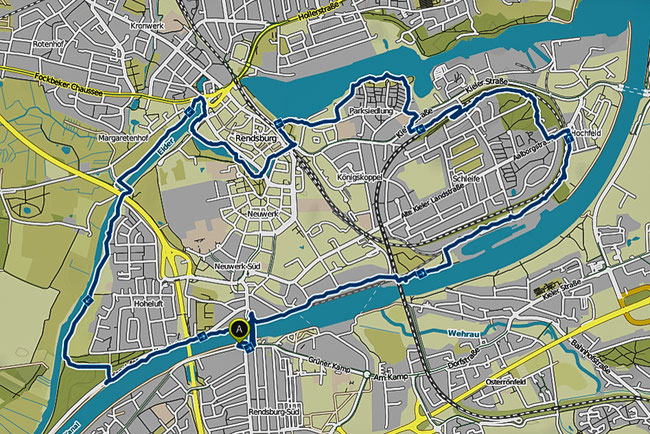 Bild: Wanderkarte Rendsburger Gewässer
