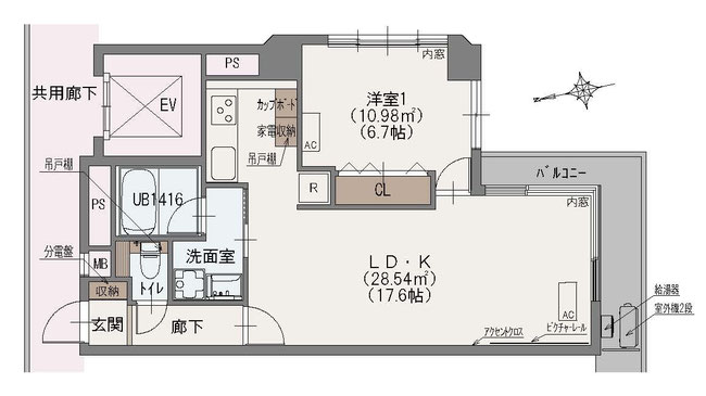 フロイント麻布201の間取り