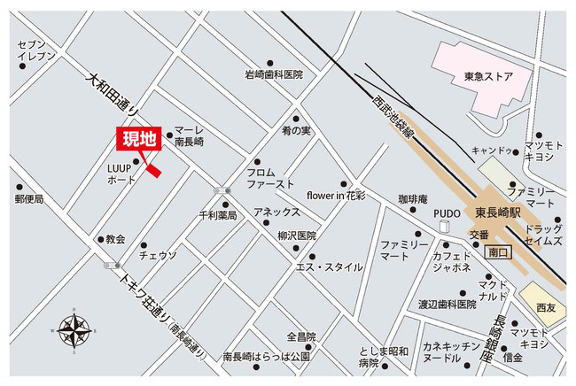 パルゼ東長崎のアクセスマップ