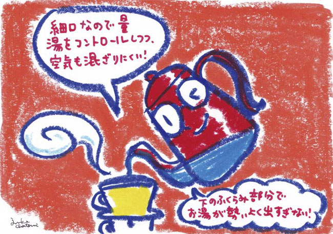 細口ポット 茶谷順子 コーヒーグッズ イラスト