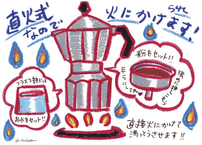 直火式イラスト2