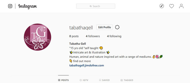 create Instagram profile marketing art and craft online
