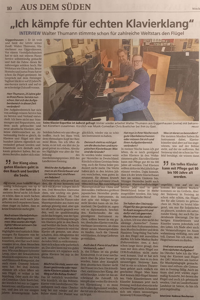 Bericht im Münchner Merkur, 11.11.2025