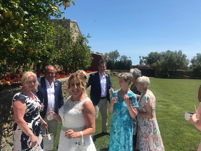 Tamsin and Dan, 3 of the 4 grandmothers present and 2 parents ...