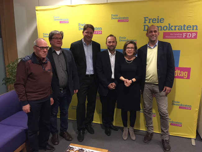 v.l.n.r.: Willi Hemb - Christian Ritzmann - Christopher Sitte - Frank Klein - Monika Becker MdL - Alexander Buda