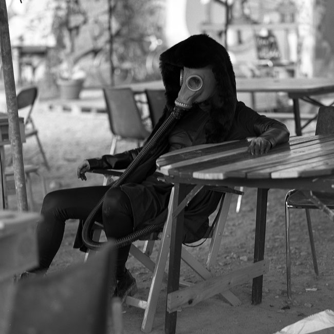image: nina luca, VJP, VJP photography, waste land, waste land warrior, gas mask, madness is, madness is clothing, church of sanctus, sanctus clothing, post apocalyptic fashion, swiss geeks, dark fashion blog, dark fashion style, dark fashion feed