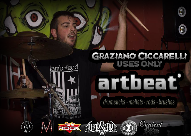 JUMPSCARE, Graziano Ciccarelli, ART BEAT DRUMSTICKS, endorsement, Axis Mundi, Sowing Storms, ep, Volcano Records, "Solve Et Coagula", Luis Maggio, Bloodtruth, Sudden Death