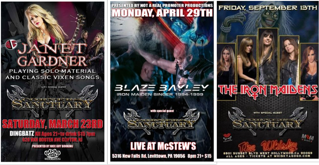 Janet Gardner, Corners of Sanctuary, Blaze Bayley,Finger Lakes Metal Fest,Whiskey A Go-Go,Iron Maidens,