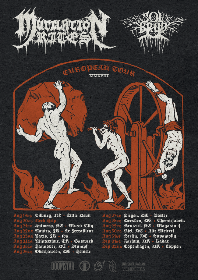 MUTILATION RITES' European tour with Danish Solbrud