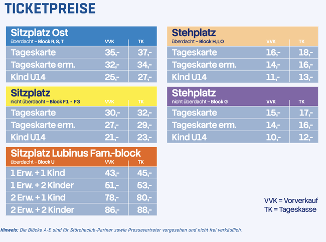 Preise Tickets Tageskarten Holstein Kiel Holstein Stadion 2026 / 2027
