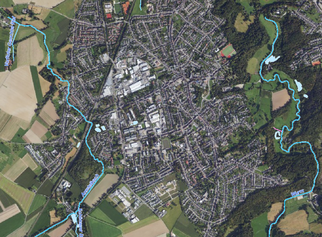 Screenshot Kohlscheid Amstelbach Wurm     (c) 2024 ELWAS-WEB