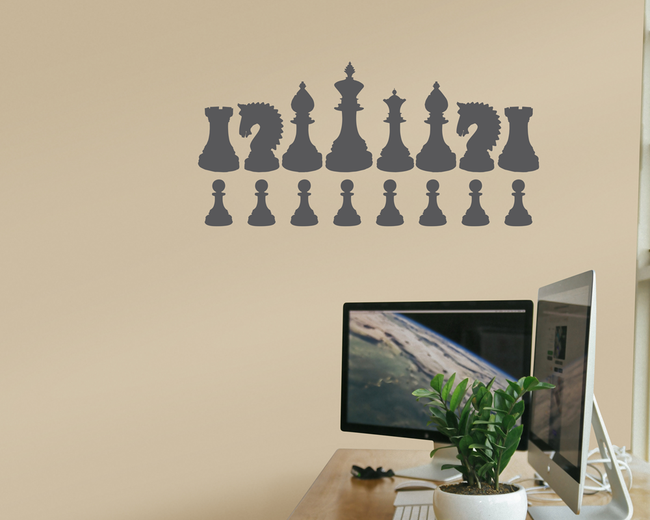 Chess vinyl wall art stickers. From www.wallartcompany.co.uk