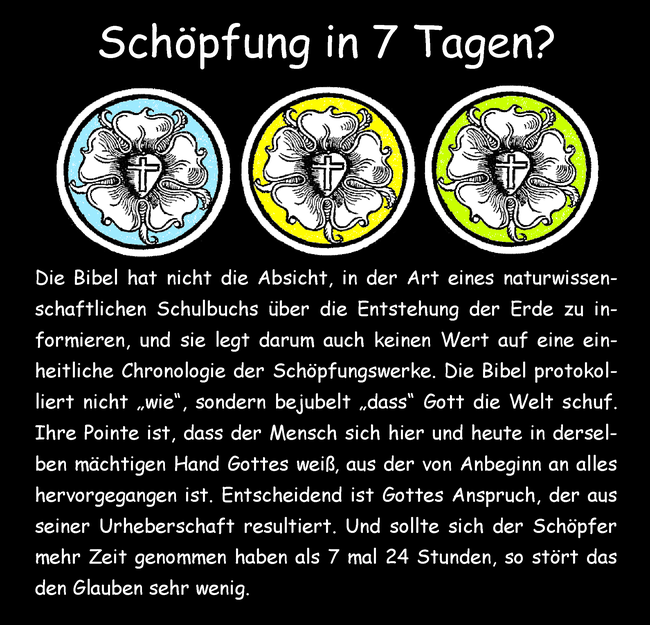 Schöpfung in 7 Tagen?