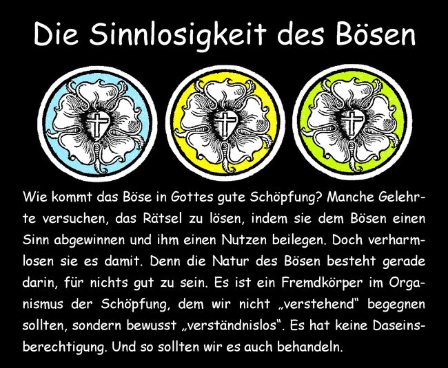 Die Sinnlosigkeit des Bösen