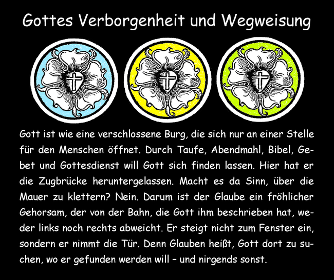 Gottes Verborgenheit und Wegweisung