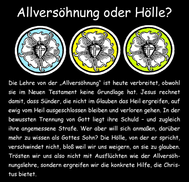 Allversöhnung oder Hölle?