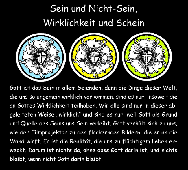 Sein und Nicht-Sein, Wirklichkeit und Schein