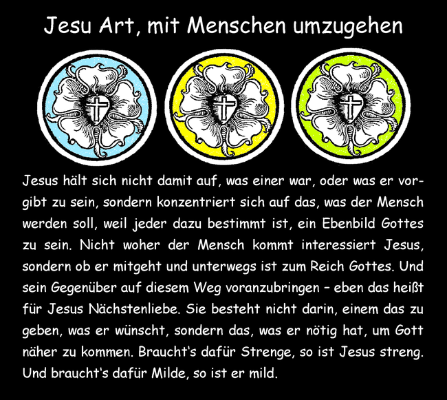Jesu Art, mit Menschen umzugehen