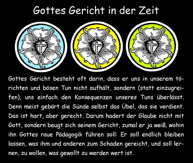 Gottes Gericht in der Zeit