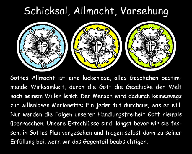 Schicksal, Allmacht, Vorsehung