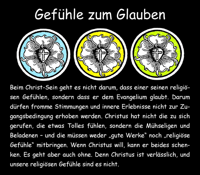 Gefühle zum Glauben