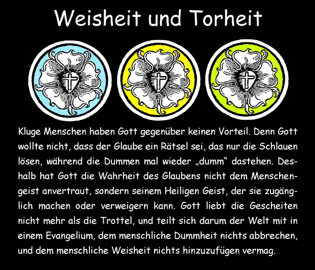 Weisheit und Torheit