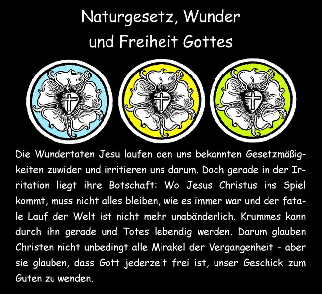 Naturgesetz, Wunder und Freiheit Gottes