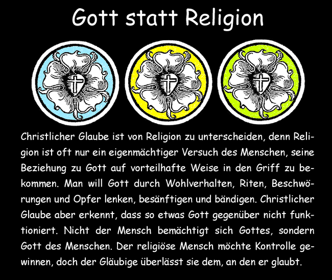 Gott statt Religion